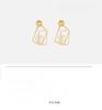 Irregular Metal Geometric Imitation Pearl Earrings Hollow Mosquito Coils Without Piercing Ear Clips