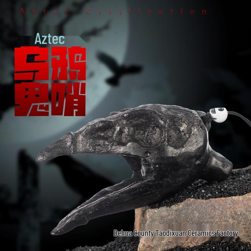 Aztec Ghost & Crow Death Whistle for Halloween Pranks