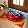Fire Ice Dragons Living Room Nonslip Area Rug Soft Carpet For Bedroom Game Playroom Sofa Office Home Decor Doormat Christmas Gift