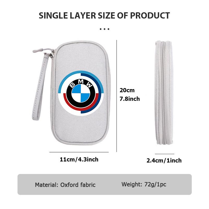 Universal Car Travel Portable Data Cable Storage Bag Accessories For BMW E36 E39 E87 E60 E46 E53 E90 F10 F20 F25 F30 X3 X5