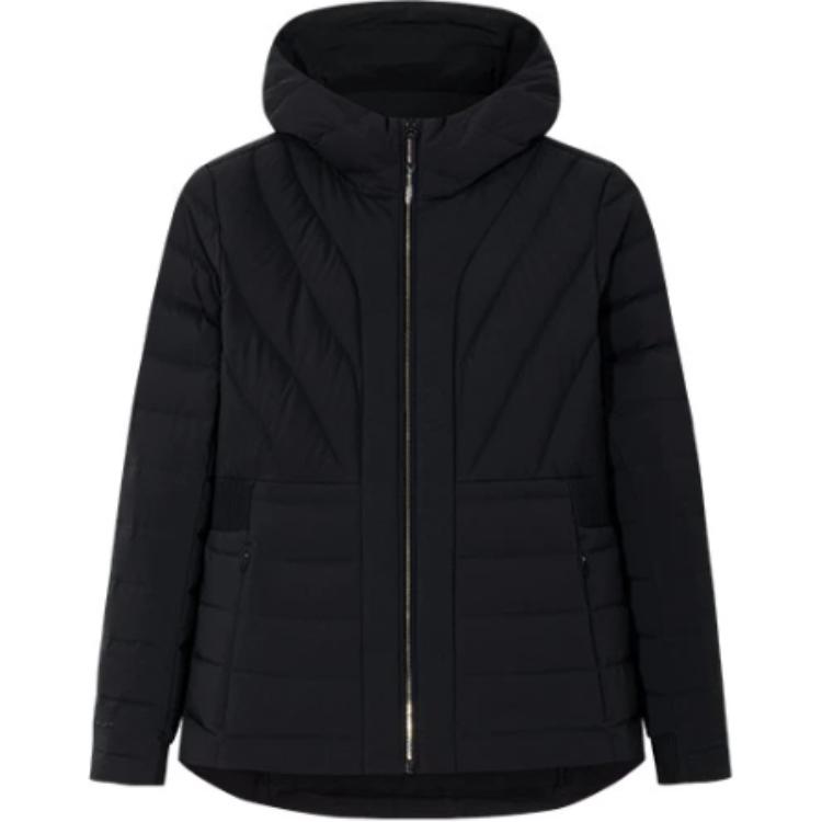 Anta Champion All-Weather Series Warm Hooded Sports Comfortable Casual Simple Down Jacket Women outerwear Basic-Black 162510910-2
