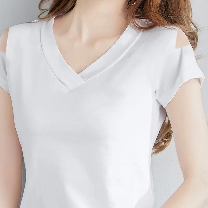 

Women s Summer Short-sleeved Strapless Plus Size One Neck T-shirt Solid Color Commuter Design Bottoming Shirt 5XL білий