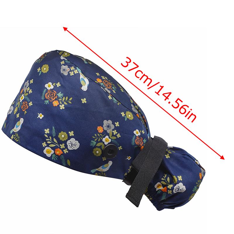 1PC Cap Fashion Elastic Cap Medical Equipment Surgical Hat Sweatband Printed Cotton Scrub Hat Multiple Options Available