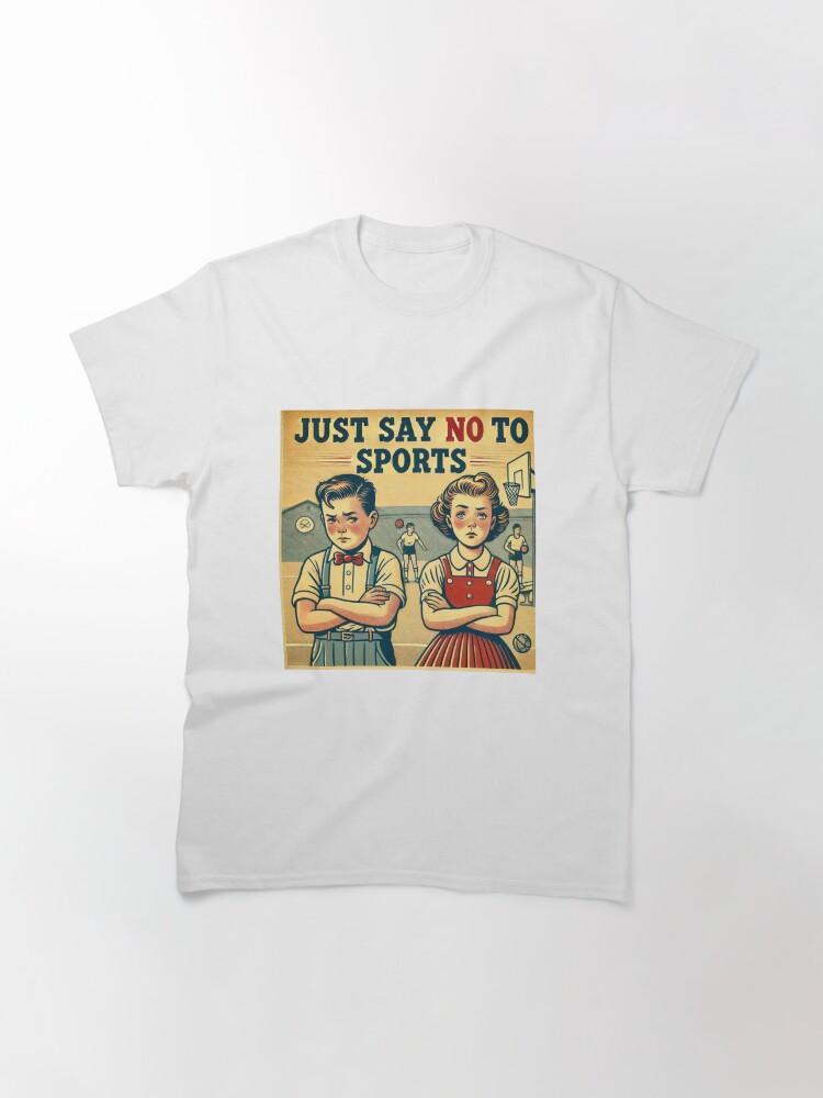 Just Say No To Sports Printed Comics Clothing Mens Loose ONeck TShirt Summer Fashion Casual Oversized Cotton TShirt Couple