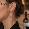 Halloween Jewelry Accessories 1 Pair Funny Wine Glass Skull Earrings, Gothic Skeleton Dark Fun Festival Gifts Dangle Drop Statement for Women, Holiday