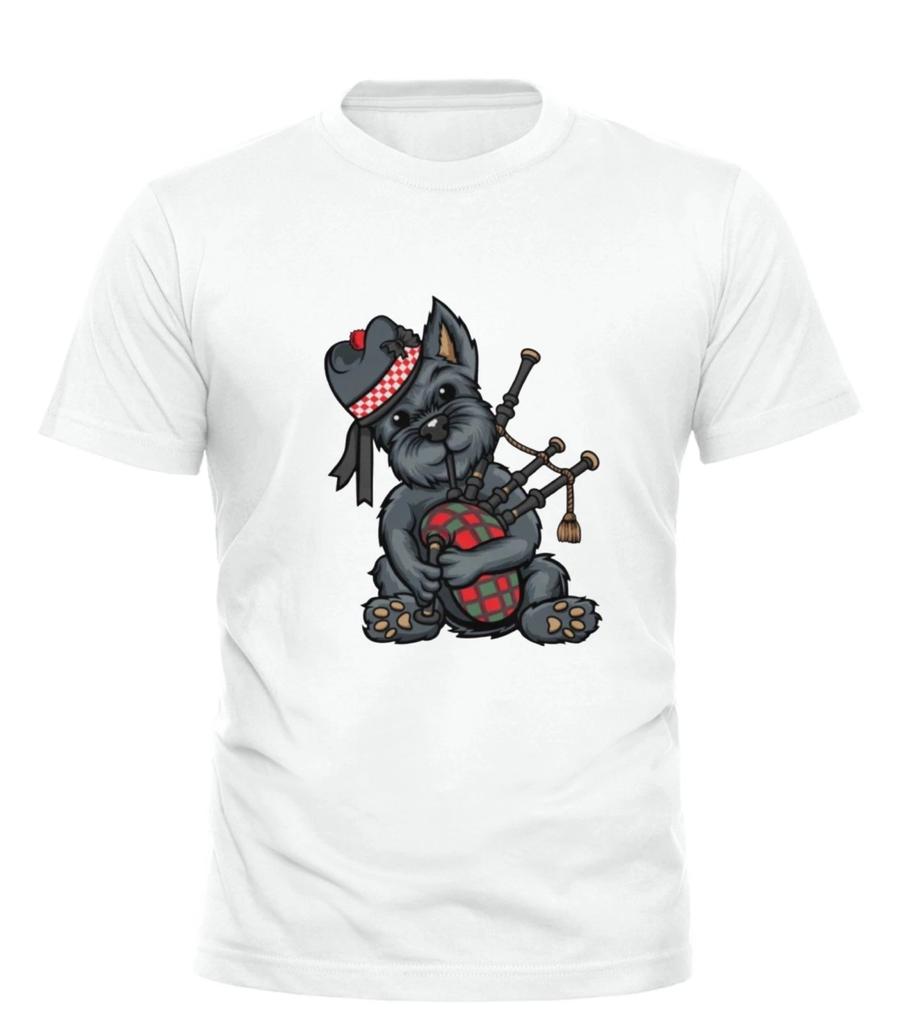 Scotland Tartan Day Scottish Terrier Bagpipe Short-Sleeve Unisex adult T-Shirt