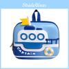Cute Eggshell Backpack With Ship Printing Design For Preschool Children Use
