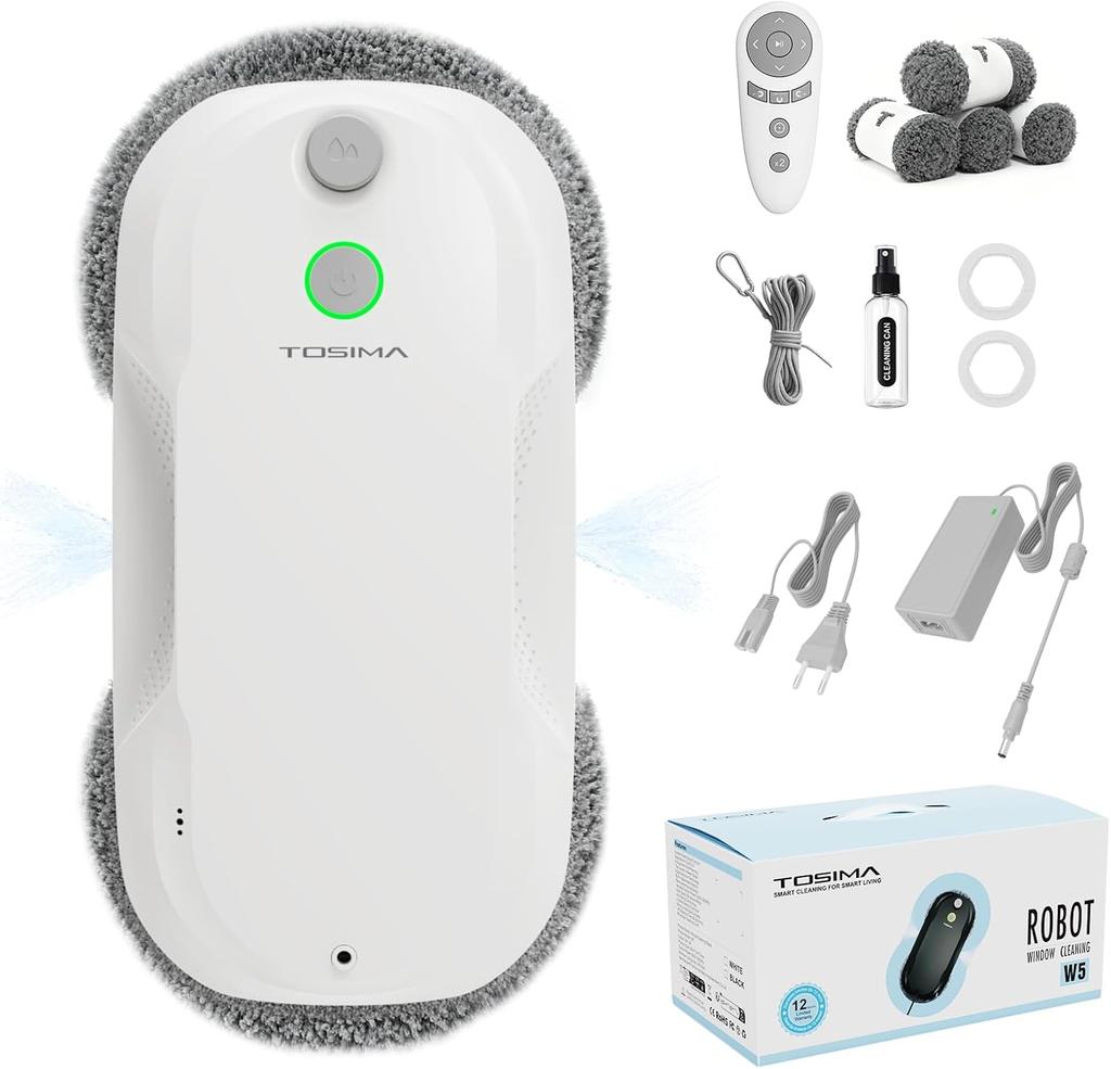 TOSIMA W5 Langų valymo robotas 4200Pa Dvigubas purškiklis