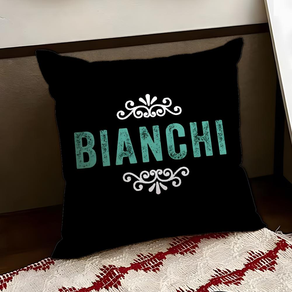 Luxury BBianchi Logo Cushion Cover Reversible Soft Durable Pillow Cover Home Car MultiScene Use for Daily Comfort
