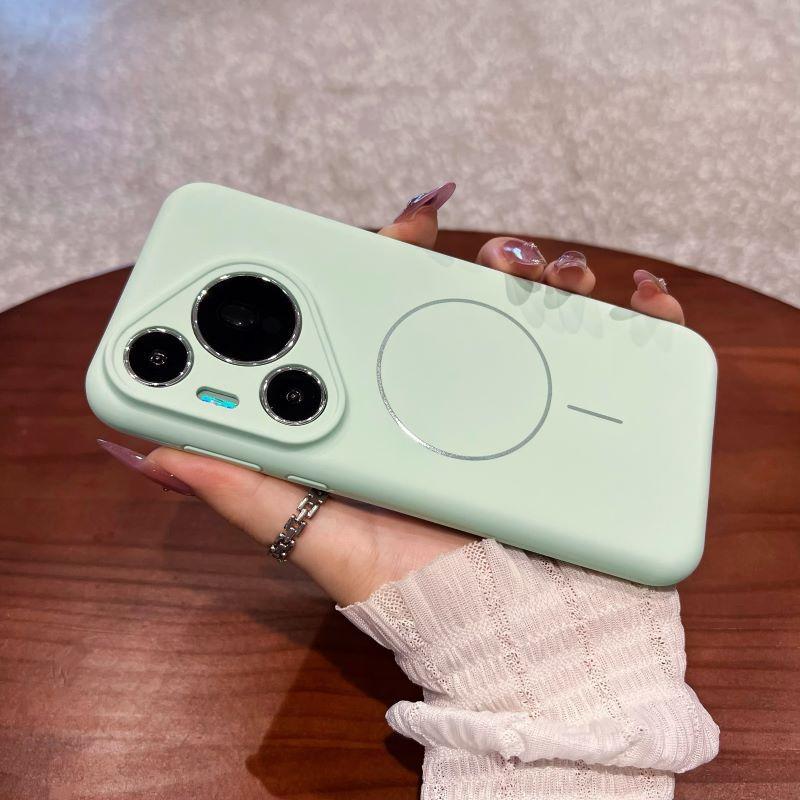 Applicable to Huawei pura11pro mobile phone case magnetic suction liquid silicone mate11 lens all-inclusive anti-drop case