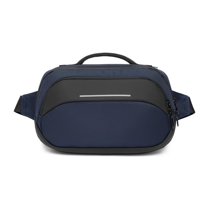 Men s Waterproof Waist Pack Chest Crossbody Bag Single-shoulder Large-capacity Multifunctional Business Commuting королевский синий
