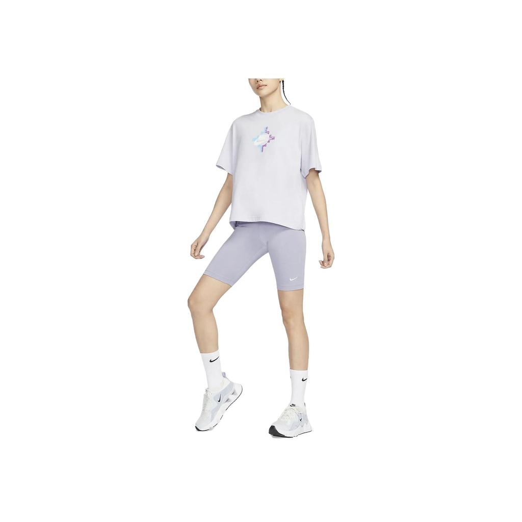 New Nike Sportswear Essentials Series Fitness Shorts Women's Misty Gray Blue CZ8527-519