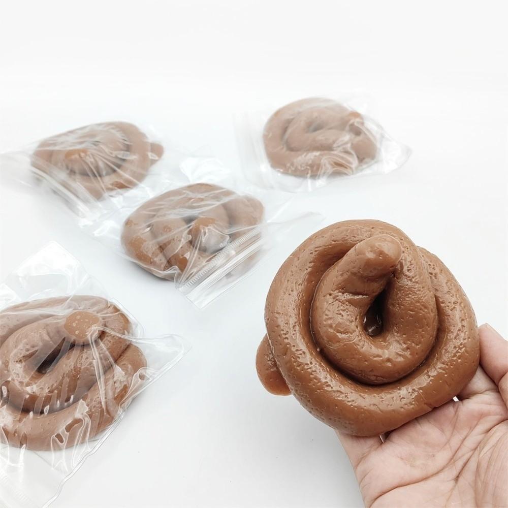 Creative Fake Poop Squeeze Toys Anxiety Relief Prank Toys Portable Funny Shit  Pinch  Joke Props