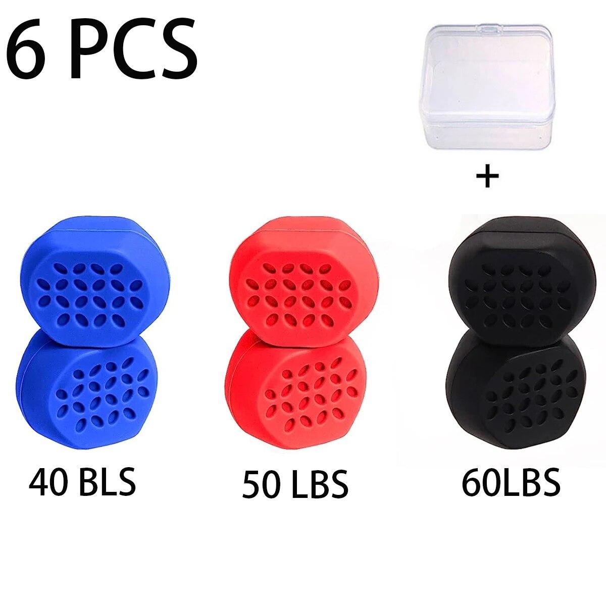 

6 шт., 40/50/60 фунтов, тренажер для челюсти, тренажер для линии челюсти, подводка для подбородка для двойного подбородка, для лица, жевания, прикуса, мышц, антистресс, фитнес для лица Ba