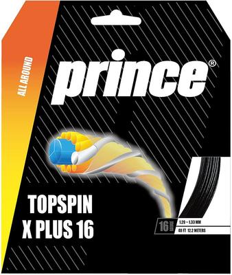 Prince Hard Tennis String 7JJ045 TOPSPIN X PLUS 16 (Topspin X Plus 16) Black