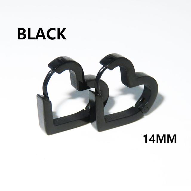 Orecchino Cerchio Nero alla Moda per Uomo Minimalista Geometrico Rettangolare Esagono Triangolo Pentagramma Quadrato Orecchino a Cerchio Gioielli Uomo