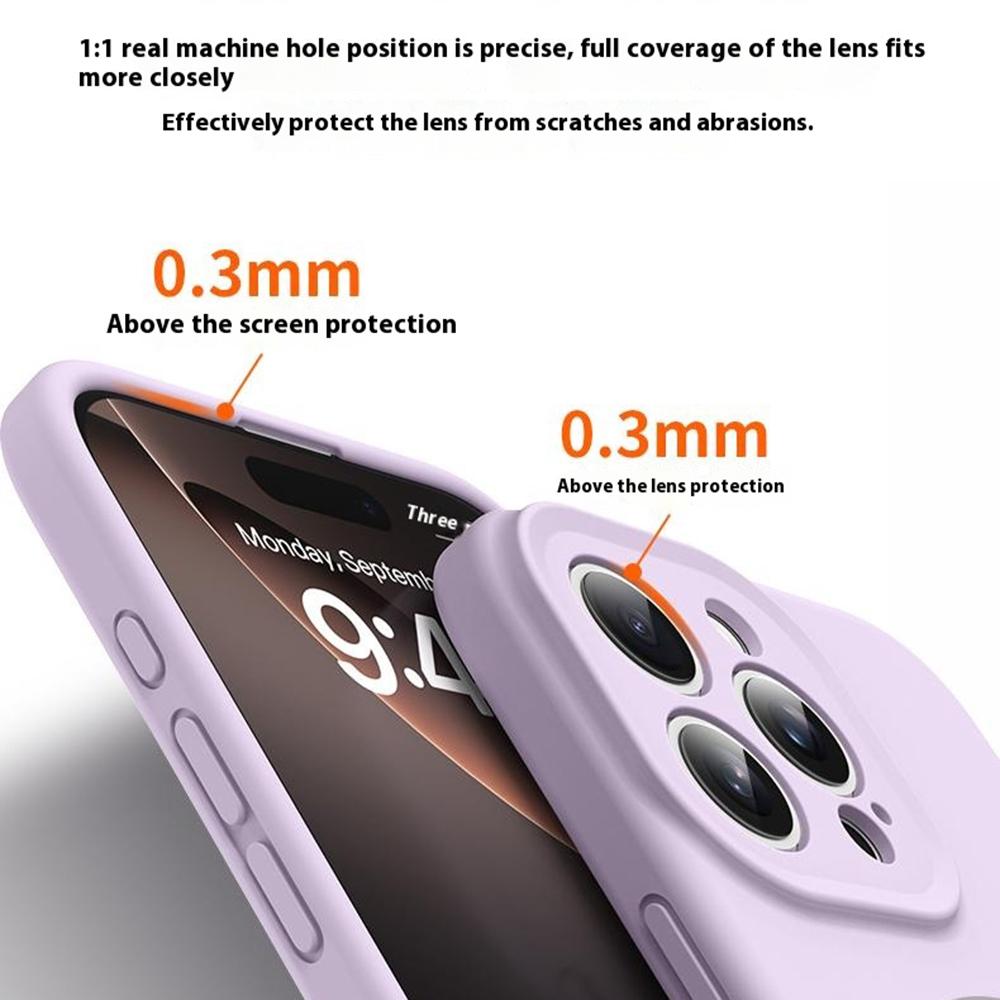 For iPhone 15 Pro Case Compatible with MagSafe Soft Skin-Touch Liquid Silicone+PC Phone Cover