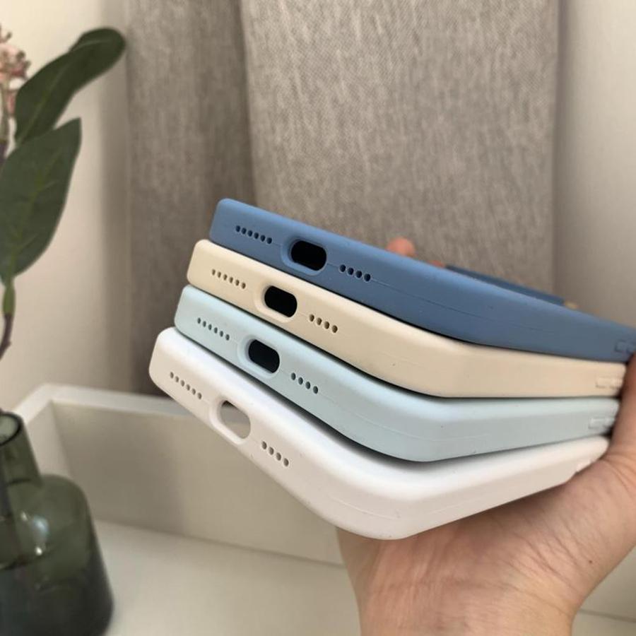 Ins Chic Liquid Silicone Full dekket Soft Gel Gummi Telefonveske Beskyttelsesdeksel For iPhone 16 15 14 Pro Max 14Plus 15Plus XR XS Max 11 12 13 Pro Max