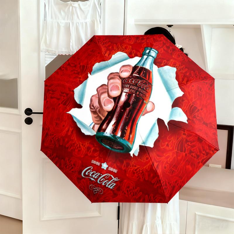 Christmas Gift Halloween Theme Bear Truck Coca Cola umbrella is suitable for all seasons, including home travel and outdoor activities Y26