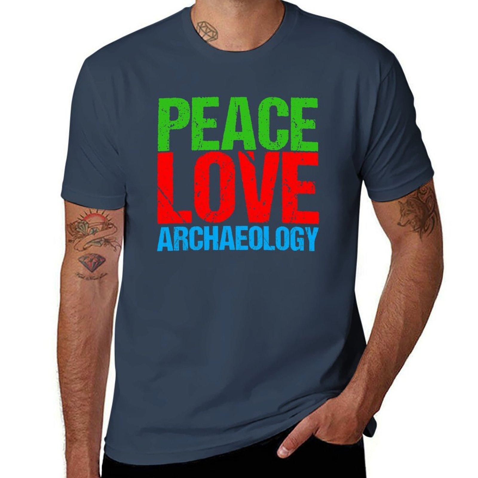 Peace Love Archaeology TShirt Plus Size Loose Short Sleeve Top S