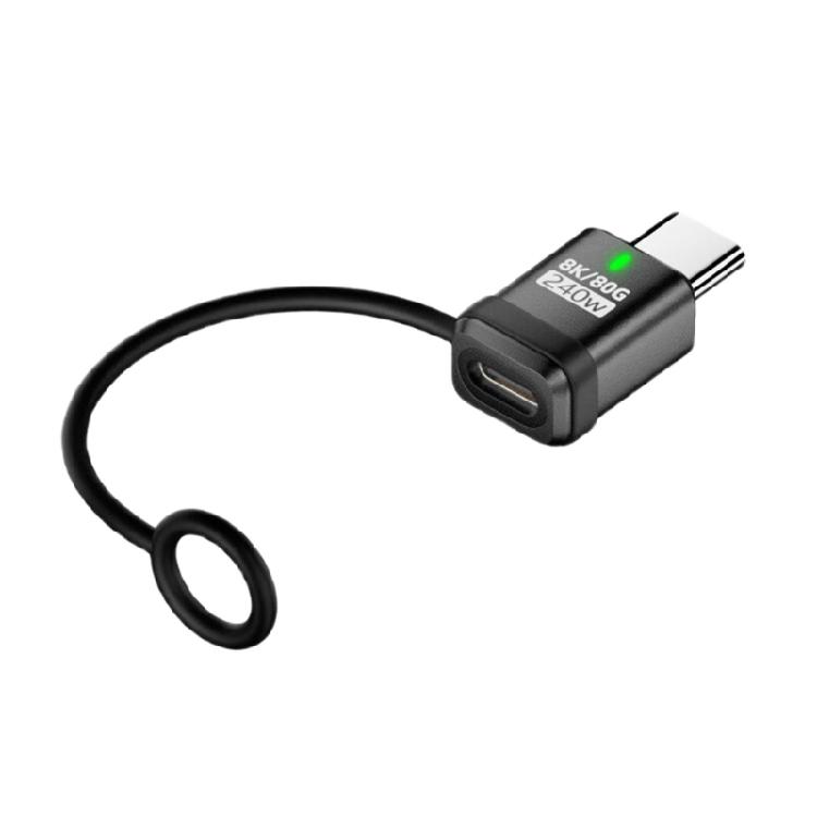 

Universal USB4.0 Extension Converter 80Gbps Rapid File Transfer Metal Build Stable Signal for Video Editing Streaming чёрный