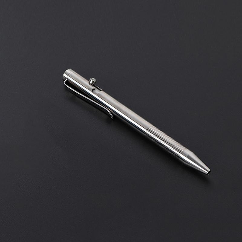 Titanium Alloy Pen Write Smoothly Gel Pens Precision Spring Signature Pen Gift For Boyfriend Father School Teacher Student