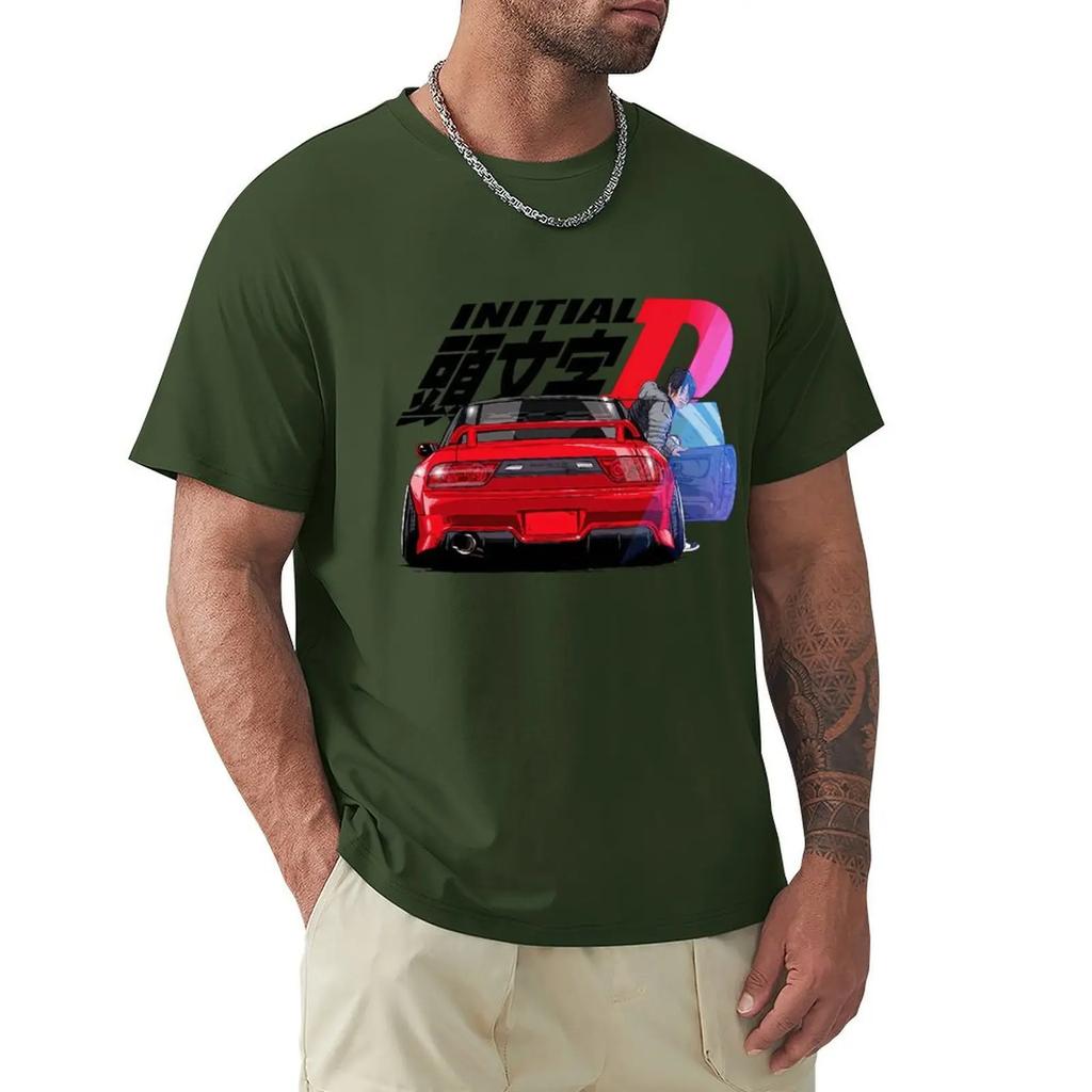 Initial D Movie T Shirt Harajuku Short Sleeve T-shirt 100% Cotton Graphics Tshirt Tops