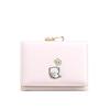 Hot-selling wallet Girls Macaron kitten clip wallet Short folding pu leather change bag Card bag