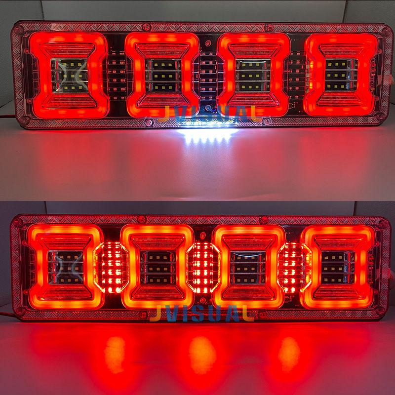 2x 46cm Waterproof LED Truck Trailer Lorry Caravan Taillight Warning Light Rear Taillight Stop Lorry Bus Brake Reverse Turn Lamp
