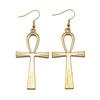 Ankh Cross Dangle Earrings Ancient Egyptian Symbol Drop Earrings Gothic Occult Themed Jewelry