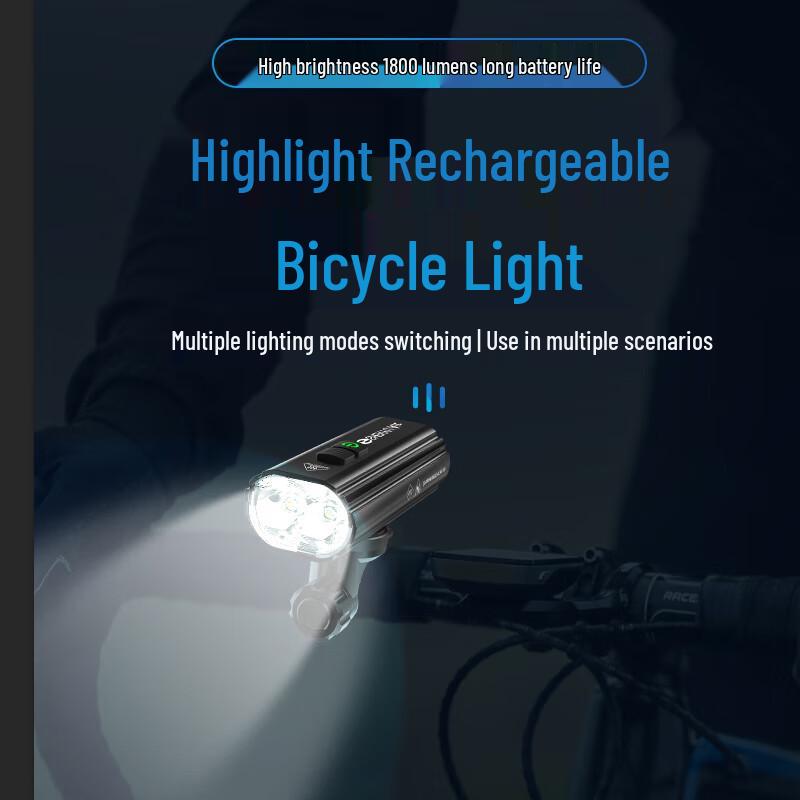 Phare de vélo rechargeable par USB SHENYU 1800 Lumens