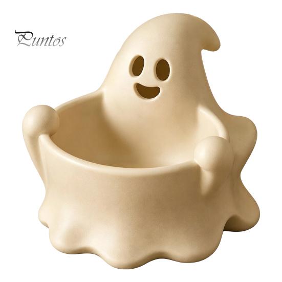 Versatile Storage Bowl 3D Printed Halloween Ghost Bowl, Trick or Treat Snack Candy Decor Serving Decorative Tray Dish, Party Supplies Tableware