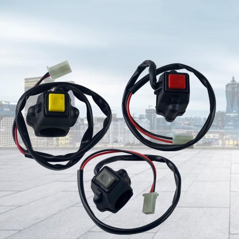 Universal ATV Motorcycle Quad Horn Off Stop Button Motorbike Accessories With Square Cannula Connector