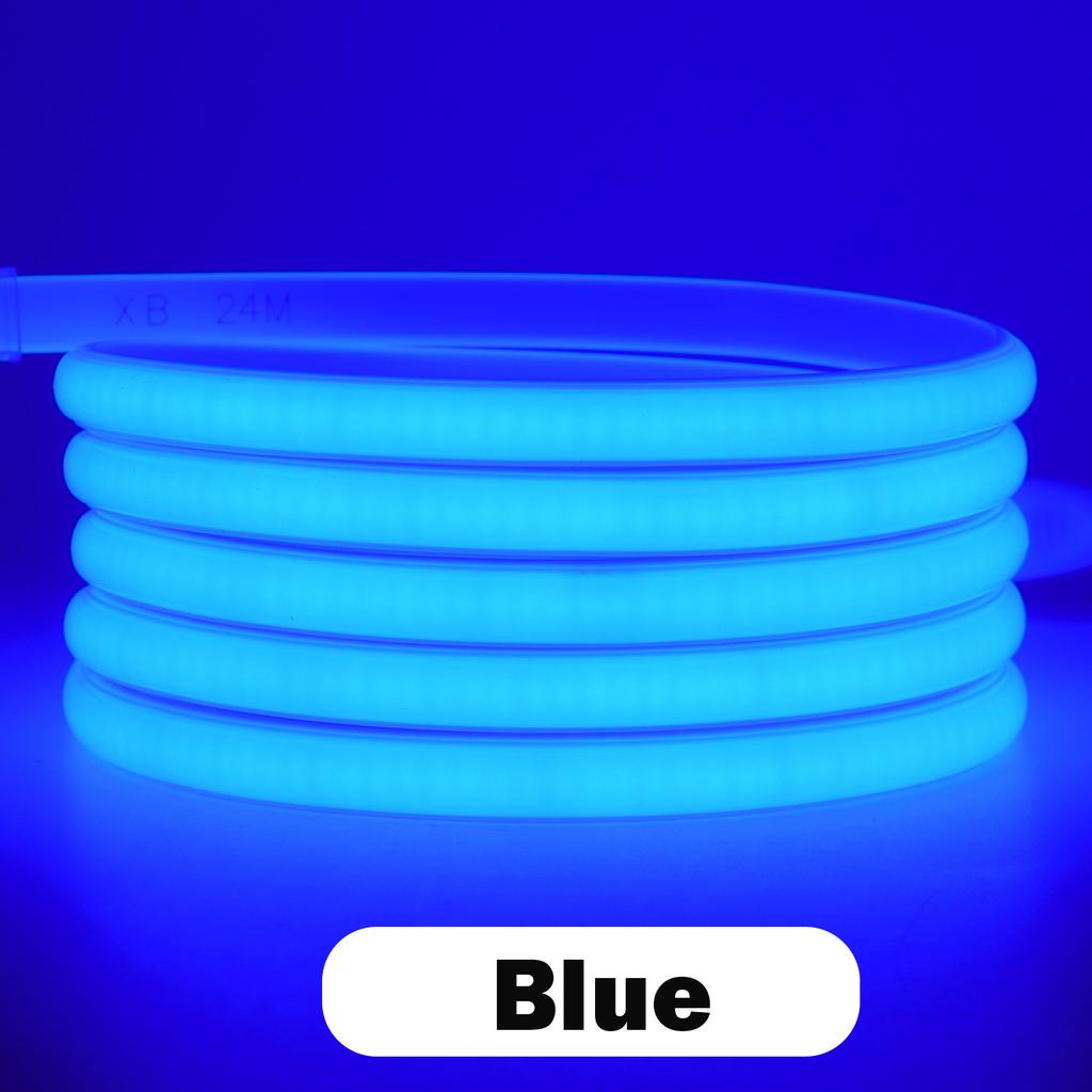220V COB Neon Strip 288LEDs/m Purple White Blue Red Green IP67 Waterproof Ribbon Light With Switch EU Plug Lighting Garden/Home