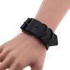 Punk Gothic Black Metal Unisex Simple Wide Big Leather Bracelet Bangle