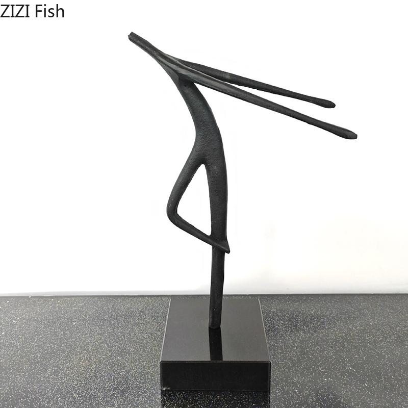 Abstract Dancer Figures Statue Artwork Ornaments Desk Decoration Dancer Metal Sculpture Abstract Crafts Room Aesthetic Decor