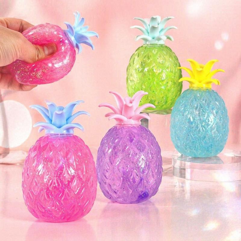Water Feeling Pineapple Squeeze Toy Soft Stress Relief Ball Sensory Fidget Toy for Kids Autism Play