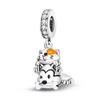 100% Real S925 Silver Moon Black Cat Charms Fit Qikaola Bracelet&Bangle For Women Birthday Fine Jewelry Gift
