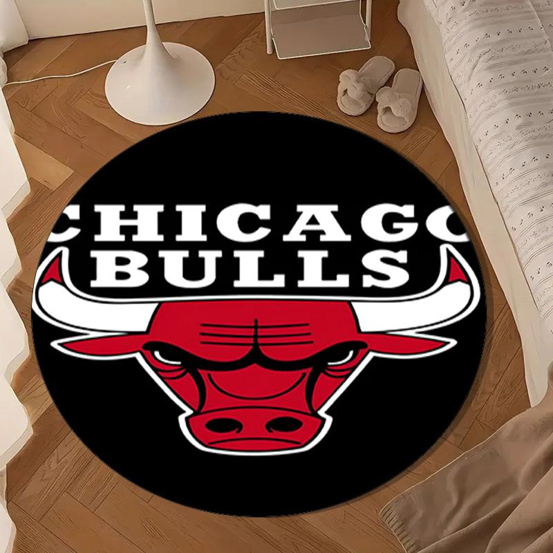 Chicago Neon Cityscape Round Rug for Livingroom,Bedroom, Palyroom, Chair Rug, Area Rug, Circle Carpet, Large Size Decor Fan Christmas Gift