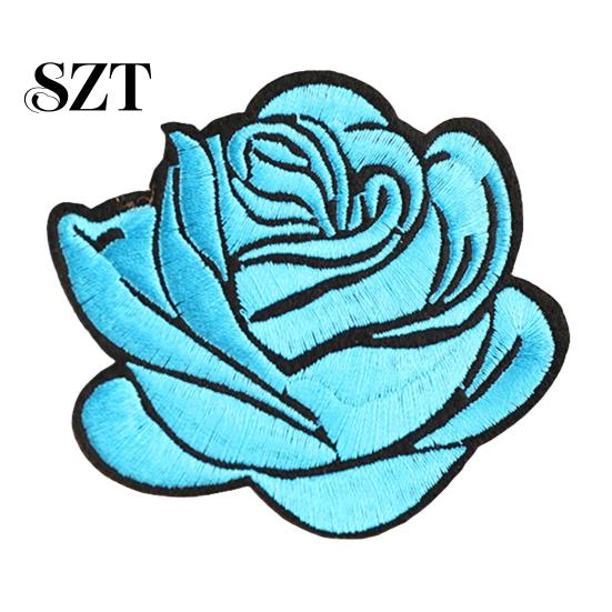Aufnäher Kleideraufnäher Rose Aufbügler Stoffblume Abzeichen Zubehör für Kleidung Applikation