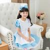 Halloween Dzieci Dziewczynki Anime Alicja w Krainie Czarów Niebieska Fancy Sukienka Imprezowa Alicja Sen Dziecka Sissy Sprzątaczka Lolita Kostium Cosplay