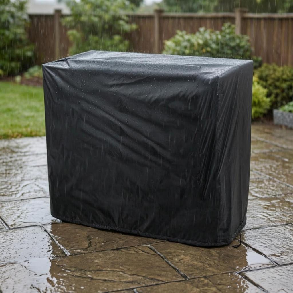 Waterproof Square Grill Cover Dustproof with Drawstring Windproof