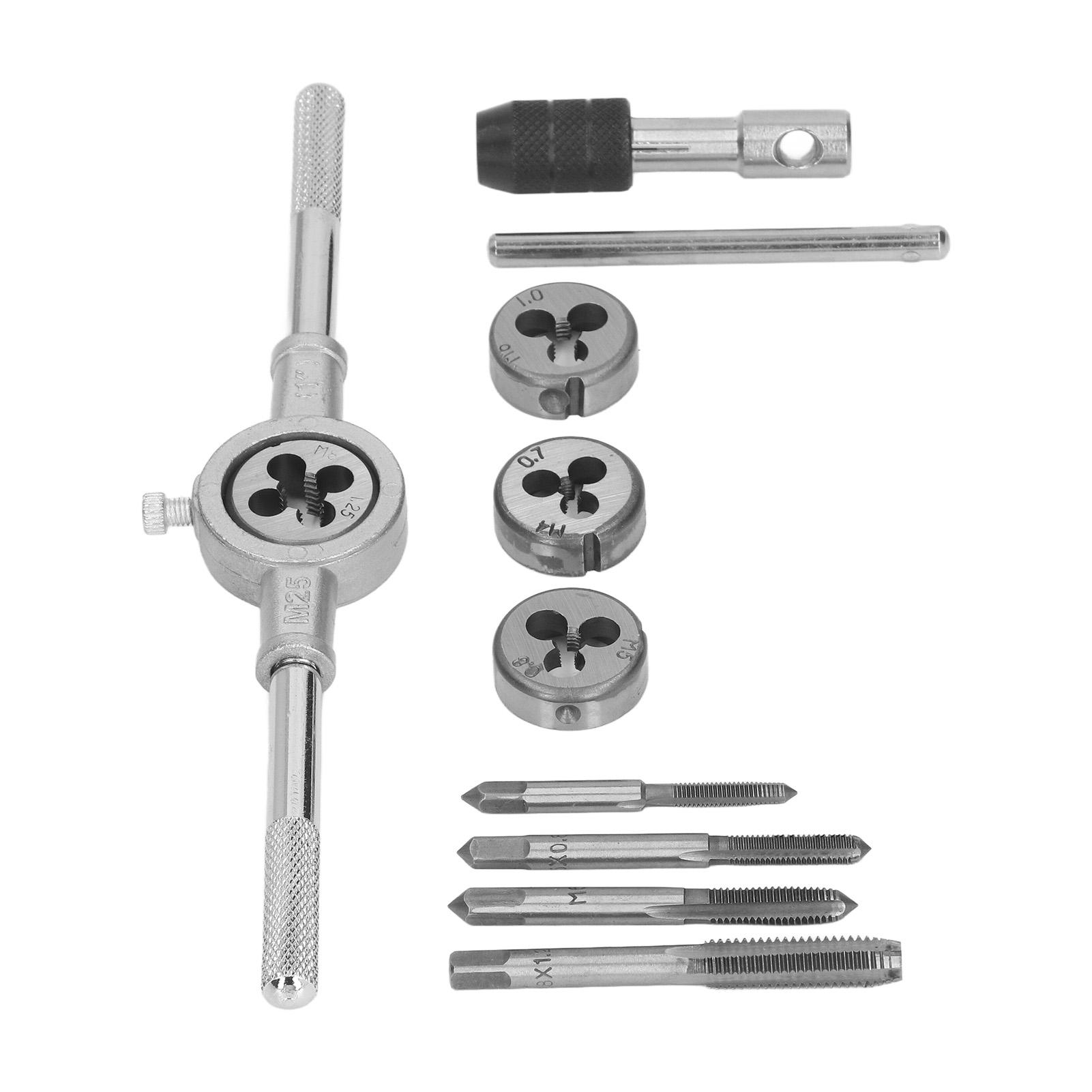 

Набор метчиков и плашек 10 шт. Сталь M4 M5 M6 M8 Метчик Плашка Метрический инструмент Нарезание резьбы Создание Инструментальный набор для ремонта