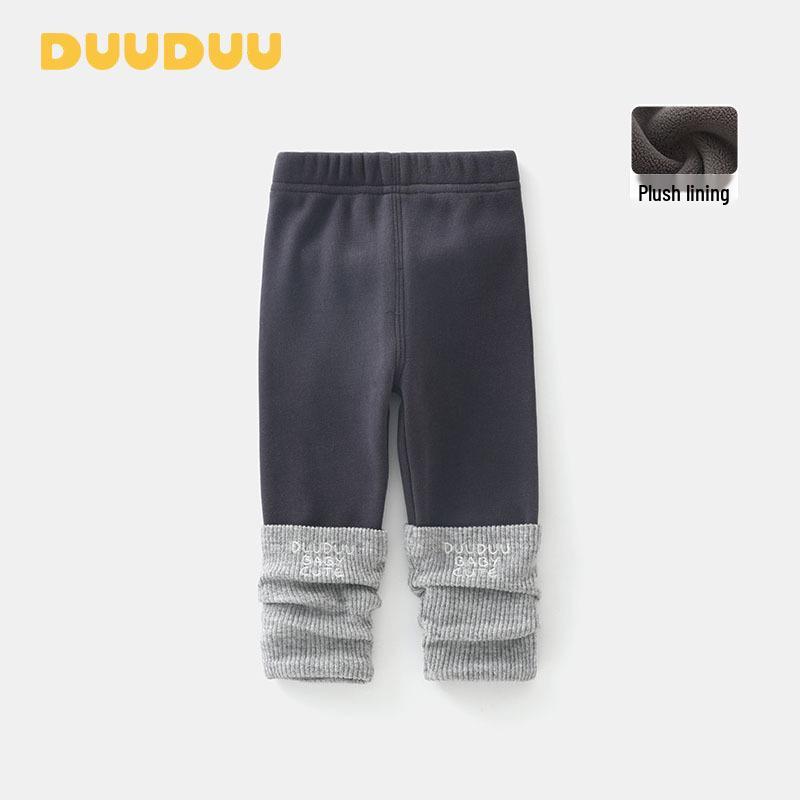 DUUDUU 2025 Девочки Длинные Штаны с Флисовой Подкладкой: Утолщенный базовый слой для осени/зимы 120 cm