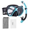 Snorkelset voor volwassenen Droge snorkel met uitblaasventiel Reisbril en snorkelset voor volwassenen Snorkeluitrusting