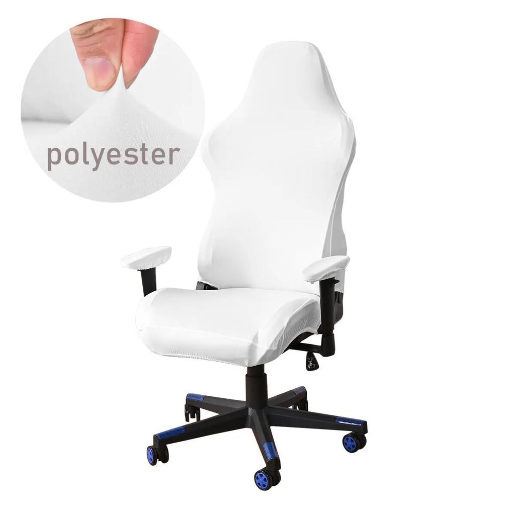 Game Chair Cover Slipcover Stretch Seat Chair Cover for Leather Computer Reclining Racing Ruffled Gamer Chair Protector