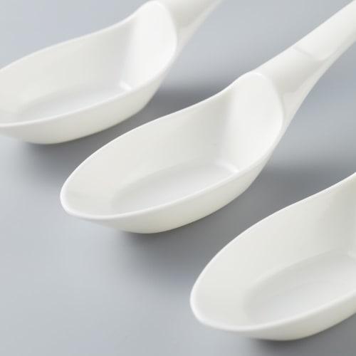 Kai Corporation KAI 3-Piece Set of Ladle Spoons for Convenient Soup Scooping, with Anti-Slip Stoppers, Dishwasher Safe, White, Made in Japan, DH8114