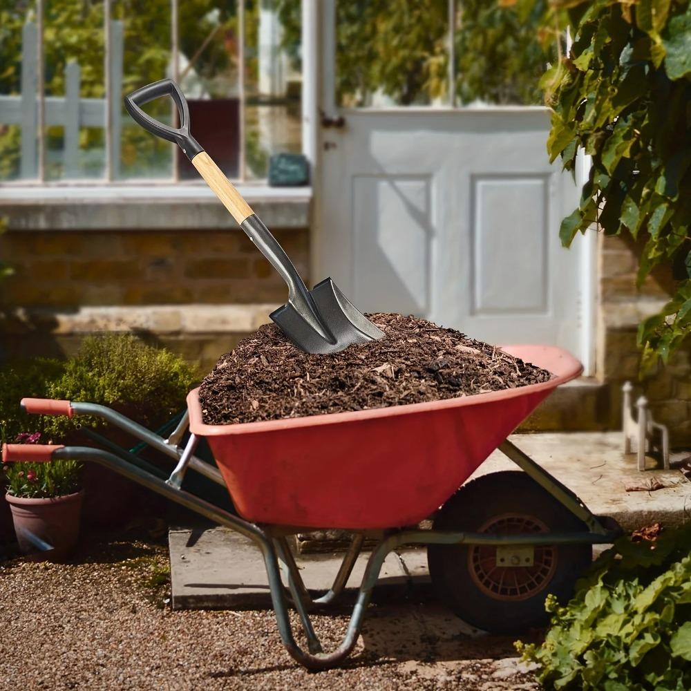 Pala da Scavo 35,8/50,5 cm Pale in Acciaio al Manganese Paletta per Bambini Pala da Giardino Impermeabile Antiruggine per Esterno Spiaggia Campeggio