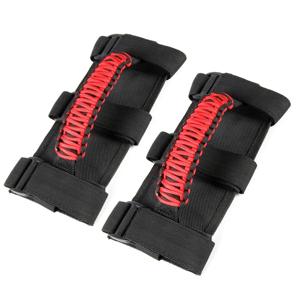 2pc Grab Handles for Jeep Wrangler Heavy Duty Roll Bar Grab Handles for 1955-2020 Jeep Wrangler CJ YJ TJ JK& 2020 Jeep Gladiator