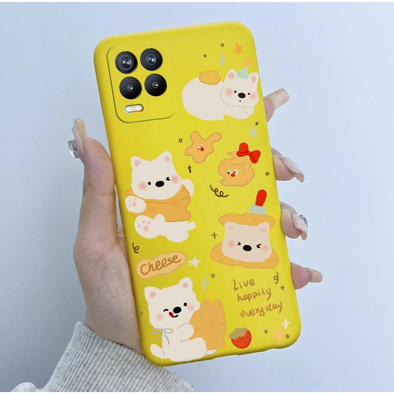 For Realme 8 Pro Case RMX3085 Soft TPU Silicone Cover Cute Cartoon Panda Phone Case For Oppo Realme8 4G 5G RMX3081 RMX3241 Funda